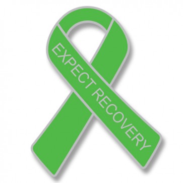 EXPECT RECOVERY Green Lapel Pin